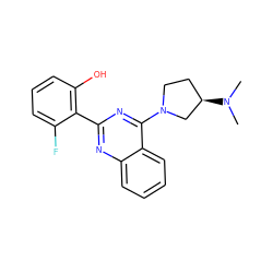 CN(C)[C@@H]1CCN(c2nc(-c3c(O)cccc3F)nc3ccccc23)C1 ZINC000066111767