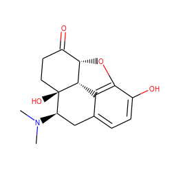 CN(C)[C@@H]1Cc2ccc(O)c3c2[C@H]2[C@@H](O3)C(=O)CC[C@]21O ZINC000049089708