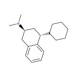 CN(C)[C@@H]1Cc2ccccc2[C@@H](C2CCCCC2)C1 ZINC000113502190