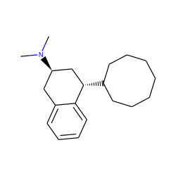 CN(C)[C@@H]1Cc2ccccc2[C@@H](C2CCCCCCC2)C1 ZINC000205434458