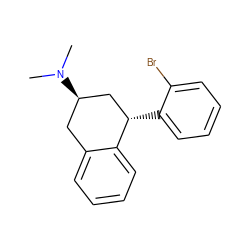 CN(C)[C@@H]1Cc2ccccc2[C@@H](c2ccccc2Br)C1 ZINC000299853738