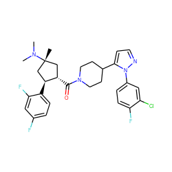 CN(C)[C@]1(C)C[C@H](C(=O)N2CCC(c3ccnn3-c3ccc(F)c(Cl)c3)CC2)[C@@H](c2ccc(F)cc2F)C1 ZINC000084653646