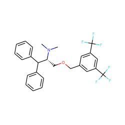 CN(C)[C@H](COCc1cc(C(F)(F)F)cc(C(F)(F)F)c1)C(c1ccccc1)c1ccccc1 ZINC000013781127