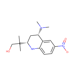 CN(C)[C@H]1C[C@@H](C(C)(C)CO)Nc2ccc([N+](=O)[O-])cc21 ZINC000013919811