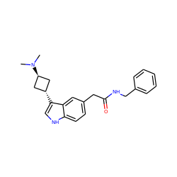 CN(C)[C@H]1C[C@H](c2c[nH]c3ccc(CC(=O)NCc4ccccc4)cc32)C1 ZINC000253839110