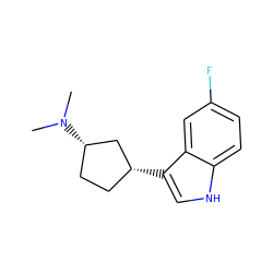 CN(C)[C@H]1CC[C@@H](c2c[nH]c3ccc(F)cc23)C1 ZINC000038418471