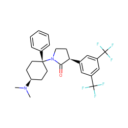 CN(C)[C@H]1CC[C@](c2ccccc2)(N2CC[C@@H](c3cc(C(F)(F)F)cc(C(F)(F)F)c3)C2=O)CC1 ZINC000101073717