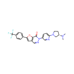 CN(C)[C@H]1CCN(c2ccc(-n3ncc4cc(-c5ccc(C(F)(F)F)cc5)oc4c3=O)cn2)C1 ZINC000035935526