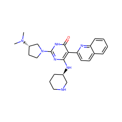 CN(C)[C@H]1CCN(c2nc(N[C@@H]3CCCNC3)c(-c3ccc4ccccc4n3)c(=O)[nH]2)C1 ZINC000220626016