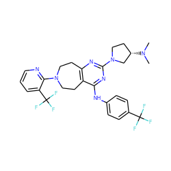 CN(C)[C@H]1CCN(c2nc3c(c(Nc4ccc(C(F)(F)F)cc4)n2)CCN(c2ncccc2C(F)(F)F)CC3)C1 ZINC000066252098