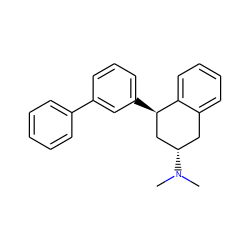 CN(C)[C@H]1Cc2ccccc2[C@H](c2cccc(-c3ccccc3)c2)C1 ZINC000139456693