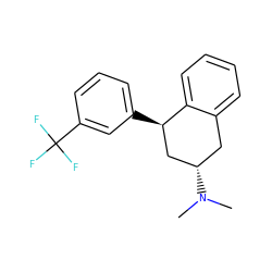 CN(C)[C@H]1Cc2ccccc2[C@H](c2cccc(C(F)(F)F)c2)C1 ZINC000299853608