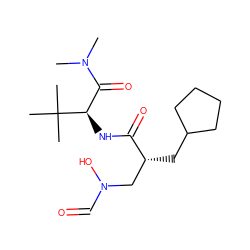 CN(C)C(=O)[C@@H](NC(=O)[C@H](CC1CCCC1)CN(O)C=O)C(C)(C)C ZINC000013536997