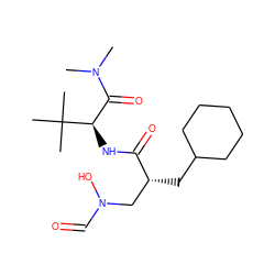 CN(C)C(=O)[C@@H](NC(=O)[C@H](CC1CCCCC1)CN(O)C=O)C(C)(C)C ZINC000013537003