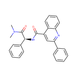 CN(C)C(=O)[C@@H](NC(=O)c1cc(-c2ccccc2)nc2ccccc12)c1ccccc1 ZINC000013795575