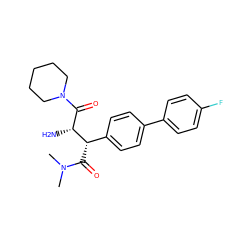 CN(C)C(=O)[C@@H](c1ccc(-c2ccc(F)cc2)cc1)[C@H](N)C(=O)N1CCCCC1 ZINC000014947824