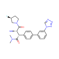 CN(C)C(=O)[C@@H](c1ccc(-c2cccc(-n3cnnn3)c2)cc1)[C@H](N)C(=O)N1CC[C@H](F)C1 ZINC000028468229