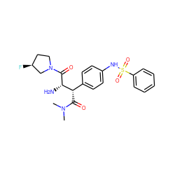 CN(C)C(=O)[C@@H](c1ccc(NS(=O)(=O)c2ccccc2)cc1)[C@H](N)C(=O)N1CC[C@H](F)C1 ZINC000014963908