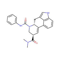 CN(C)C(=O)[C@@H]1C=C2c3cccc4[nH]cc(c34)C[C@H]2N(C(=O)Nc2ccccc2)C1 ZINC000072176006