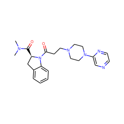 CN(C)C(=O)[C@@H]1Cc2ccccc2N1C(=O)CCN1CCN(c2cnccn2)CC1 ZINC000084713067