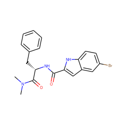 CN(C)C(=O)[C@H](Cc1ccccc1)NC(=O)c1cc2cc(Br)ccc2[nH]1 ZINC000013780542