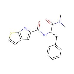 CN(C)C(=O)[C@H](Cc1ccccc1)NC(=O)c1cc2ccsc2[nH]1 ZINC000036177499