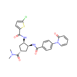 CN(C)C(=O)[C@H]1C[C@H](NC(=O)c2ccc(-n3ccccc3=O)cc2)[C@H](NC(=O)c2ccc(Cl)s2)C1 ZINC000028826185