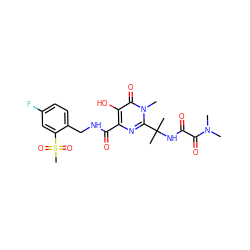 CN(C)C(=O)C(=O)NC(C)(C)c1nc(C(=O)NCc2ccc(F)cc2S(C)(=O)=O)c(O)c(=O)n1C ZINC000040393346