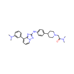 CN(C)C(=O)CN1CCC(c2ccc(Nc3nc4c(-c5cccc(N(C)C)c5)cccn4n3)cc2)CC1 ZINC000096169865