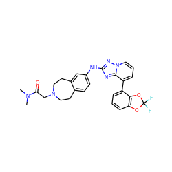 CN(C)C(=O)CN1CCc2ccc(Nc3nc4c(-c5cccc6c5OC(F)(F)O6)cccn4n3)cc2CC1 ZINC000096169757