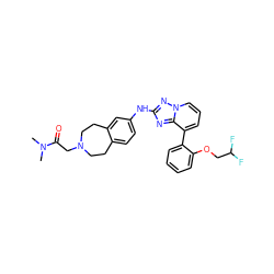 CN(C)C(=O)CN1CCc2ccc(Nc3nc4c(-c5ccccc5OCC(F)F)cccn4n3)cc2CC1 ZINC000096169868