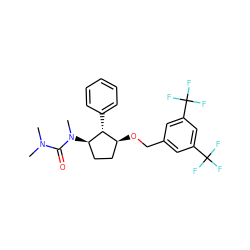 CN(C)C(=O)N(C)[C@@H]1CC[C@H](OCc2cc(C(F)(F)F)cc(C(F)(F)F)c2)[C@H]1c1ccccc1 ZINC000036324318