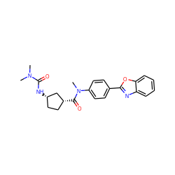 CN(C)C(=O)N[C@H]1CC[C@@H](C(=O)N(C)c2ccc(-c3nc4ccccc4o3)cc2)C1 ZINC000072124403