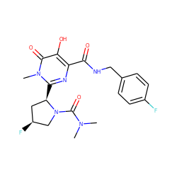 CN(C)C(=O)N1C[C@@H](F)C[C@H]1c1nc(C(=O)NCc2ccc(F)cc2)c(O)c(=O)n1C ZINC000058582150