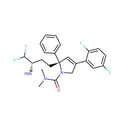 CN(C)C(=O)N1CC(c2cc(F)ccc2F)=C[C@@]1(CC[C@H](N)C(F)F)c1ccccc1 ZINC000028818874