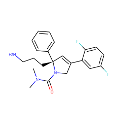 CN(C)C(=O)N1CC(c2cc(F)ccc2F)=C[C@@]1(CCCN)c1ccccc1 ZINC000013976302