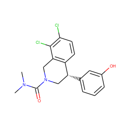 CN(C)C(=O)N1Cc2c(ccc(Cl)c2Cl)[C@H](c2cccc(O)c2)C1 ZINC000038156054