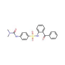 CN(C)C(=O)Nc1ccc(S(=O)(=O)Nc2ccccc2C(=O)c2ccccc2)cc1 ZINC000042887830