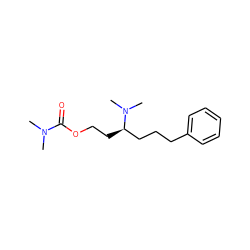 CN(C)C(=O)OCC[C@H](CCCc1ccccc1)N(C)C ZINC000473083990