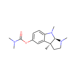 CN(C)C(=O)Oc1ccc2c(c1)[C@]1(C)CCN(C)[C@@H]1N2C ZINC000053122794