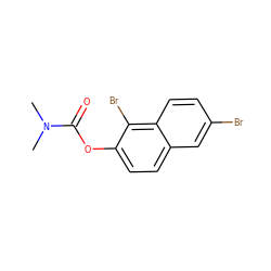 CN(C)C(=O)Oc1ccc2cc(Br)ccc2c1Br ZINC000000947983