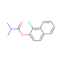 CN(C)C(=O)Oc1ccc2ccccc2c1Cl ZINC000000079609