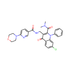 CN(C)C(=O)c1c(CNC(=O)c2ccc(N3CCOCC3)nc2)c(=O)c2ccc(Cl)cc2n1-c1ccccc1 ZINC000096170101