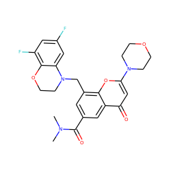 CN(C)C(=O)c1cc(CN2CCOc3c(F)cc(F)cc32)c2oc(N3CCOCC3)cc(=O)c2c1 ZINC000653852785