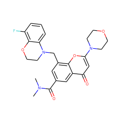 CN(C)C(=O)c1cc(CN2CCOc3c(F)cccc32)c2oc(N3CCOCC3)cc(=O)c2c1 ZINC000653845494