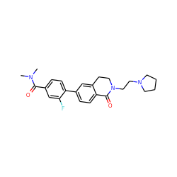 CN(C)C(=O)c1ccc(-c2ccc3c(c2)CCN(CCN2CCCC2)C3=O)c(F)c1 ZINC000059112631