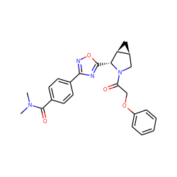 CN(C)C(=O)c1ccc(-c2noc([C@@H]3[C@H]4C[C@H]4CN3C(=O)COc3ccccc3)n2)cc1 ZINC000299857252