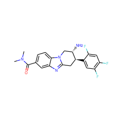 CN(C)C(=O)c1ccc2c(c1)nc1n2C[C@H](N)[C@@H](c2cc(F)c(F)cc2F)C1 ZINC000043077509