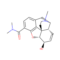 CN(C)C(=O)c1ccc2c3c1O[C@H]1[C@H](O)C=C[C@H]4[C@@H](C2)N(C)CC[C@@]341 ZINC000029417340