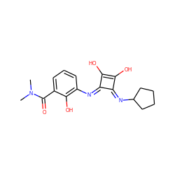 CN(C)C(=O)c1cccc(/N=c2\c(O)c(O)\c2=N/C2CCCC2)c1O ZINC000036143802